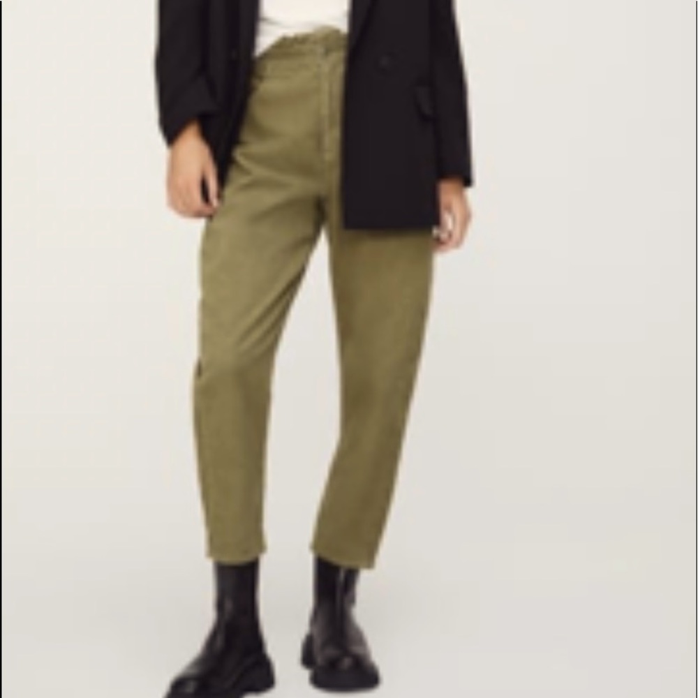 Zara khaki corduroy pants size 2